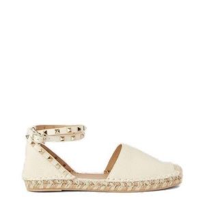 Valentino Garavani espadrille in ivory calfskin leather